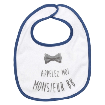 Lätzchen mit Aufschrift "Nennt mich Monsieur BB"