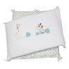 Mixed crib bumper with zebra and giraffe embroidery