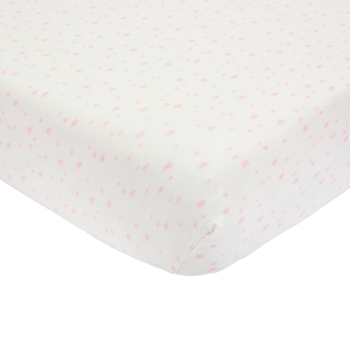 Jersey fitted sheet - Pink stars