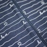 Close-up of the love pattern on the summer sleeping bag