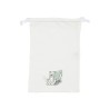 Zoom sul sacchetto portaoggetti del Kit bianco con il Leopardo stampato
