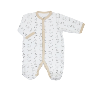 White velvet pajamas with forest pattern