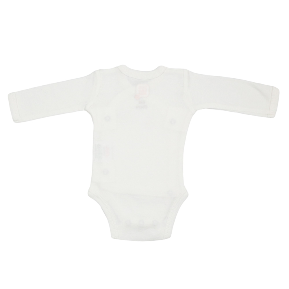 Retro del body bianco nascita