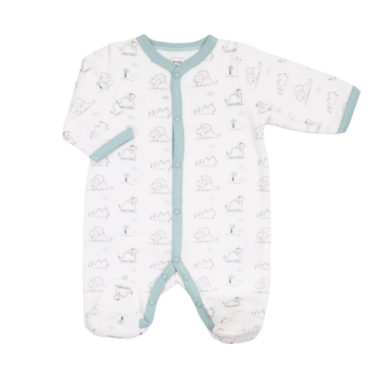 Samt-Pyjama in Blau und Weiß