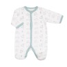 Samt-Pyjama in Blau und Weiß