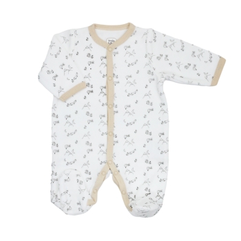 Pyjama all-over blanc et beige