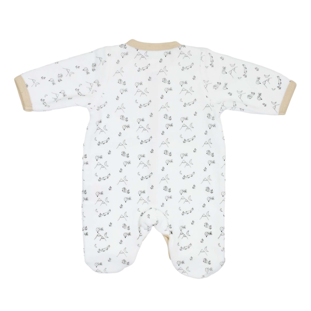 Zoom sur le dos du pyjama avec l'imprimé