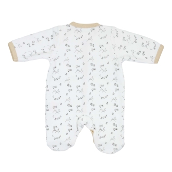 Close-up of pajama back with print