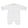 Nahaufnahme der Pyjama-Rückseite mit dem Print