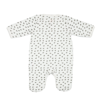 Zoom sur le dos du pyjama bébé imprimé Léopard