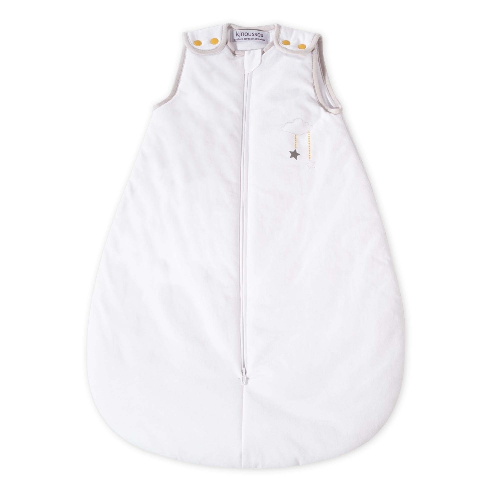 White cotton newborn sleeping bag – Sweet dreams